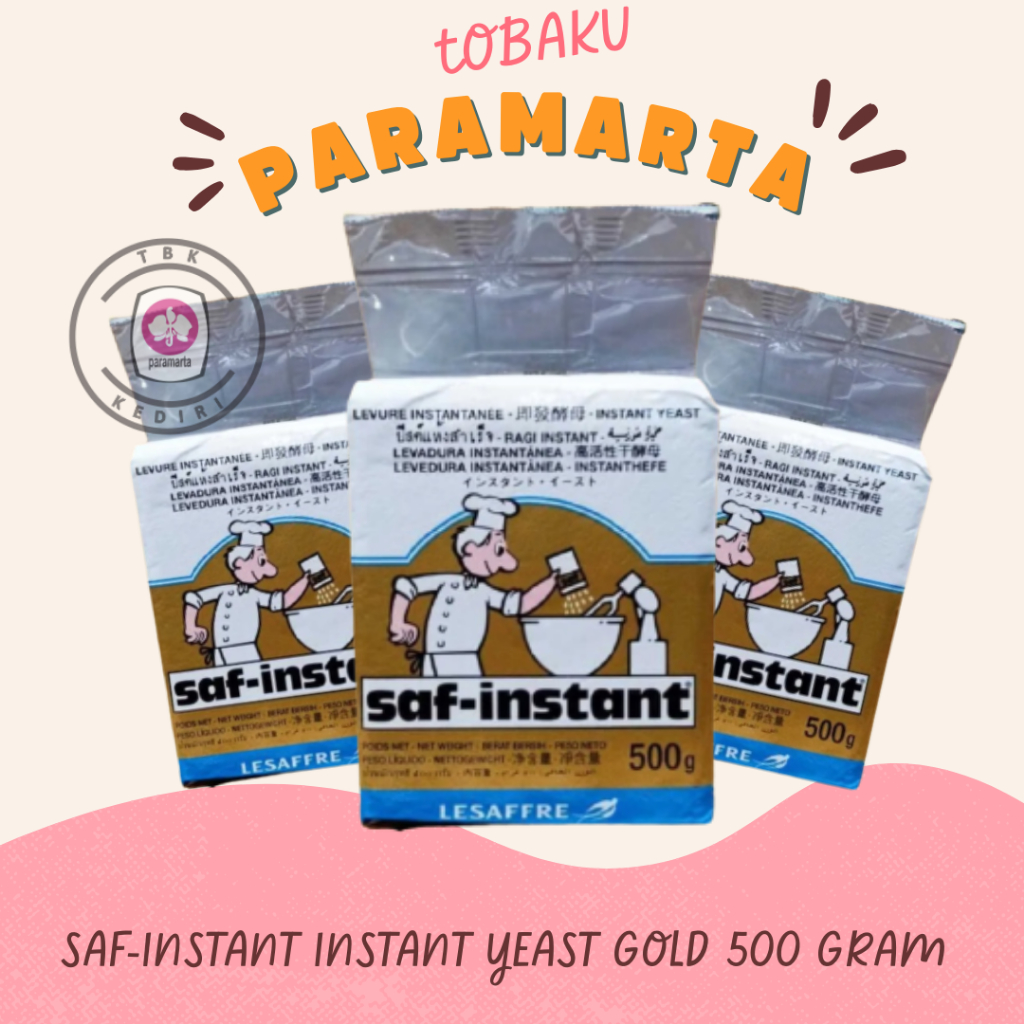 

SAF INSTAN INSTAN DRY YEAST GOLD RAGI INSTAN 500 GRAM