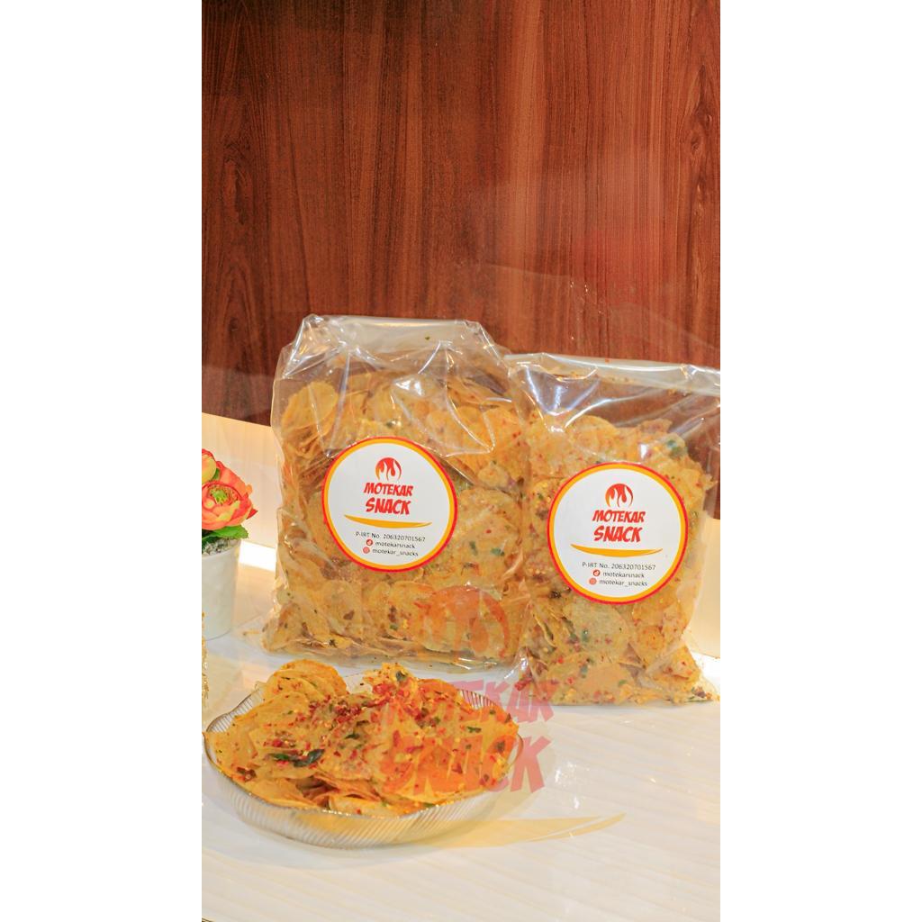 

Keripik Kaca Daun Jeruk 500gr Pikca Pedas Motekar Snack Food Snacks