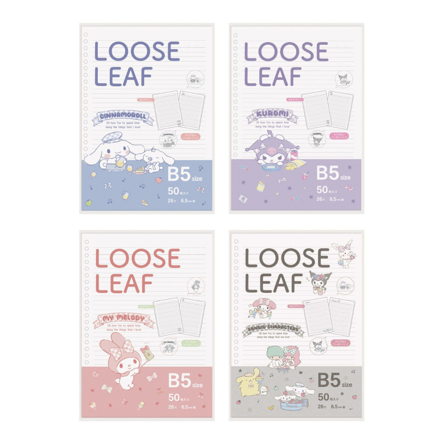 

M-Plan Loose Leaf B5 Sanrio Dull Kertas Isi Ulang Note Limited Edition