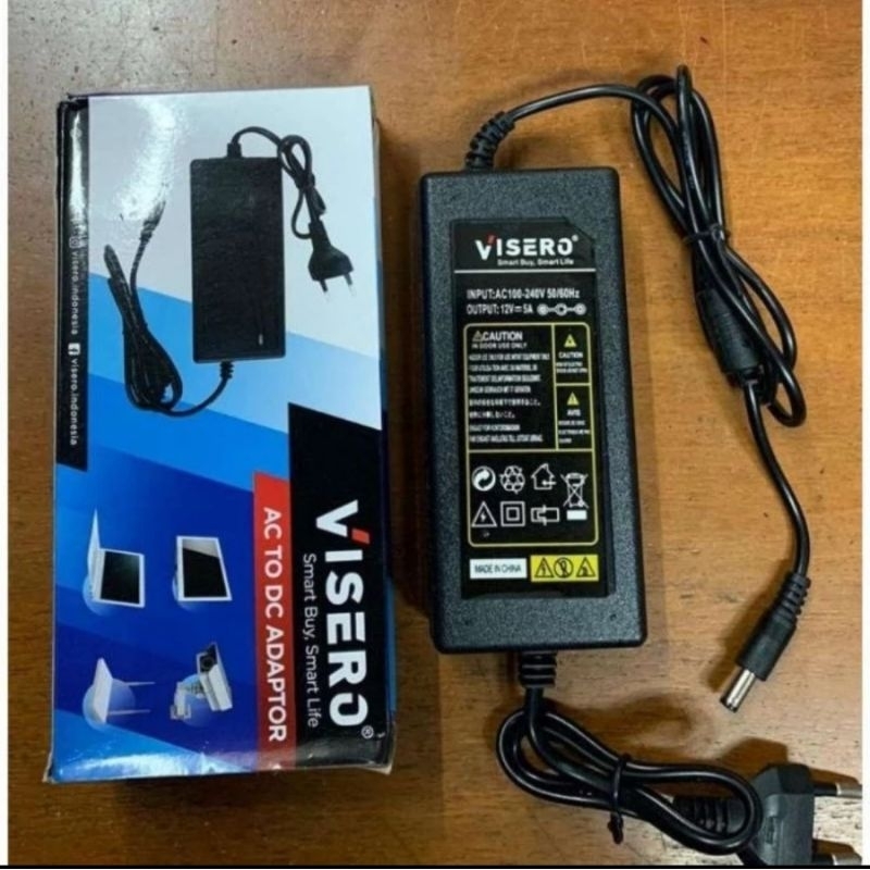 adaptor 12v DC 5A / adaptor laptop adaptor aki ke listrik 12v 5ampere VISERO