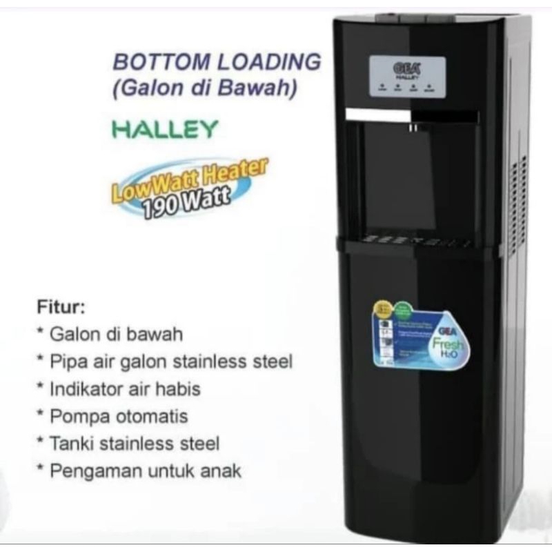 Dispenser Galon Bawah Compressor GEA HALLEY / GEA WATER DISPENSER - HALLEY