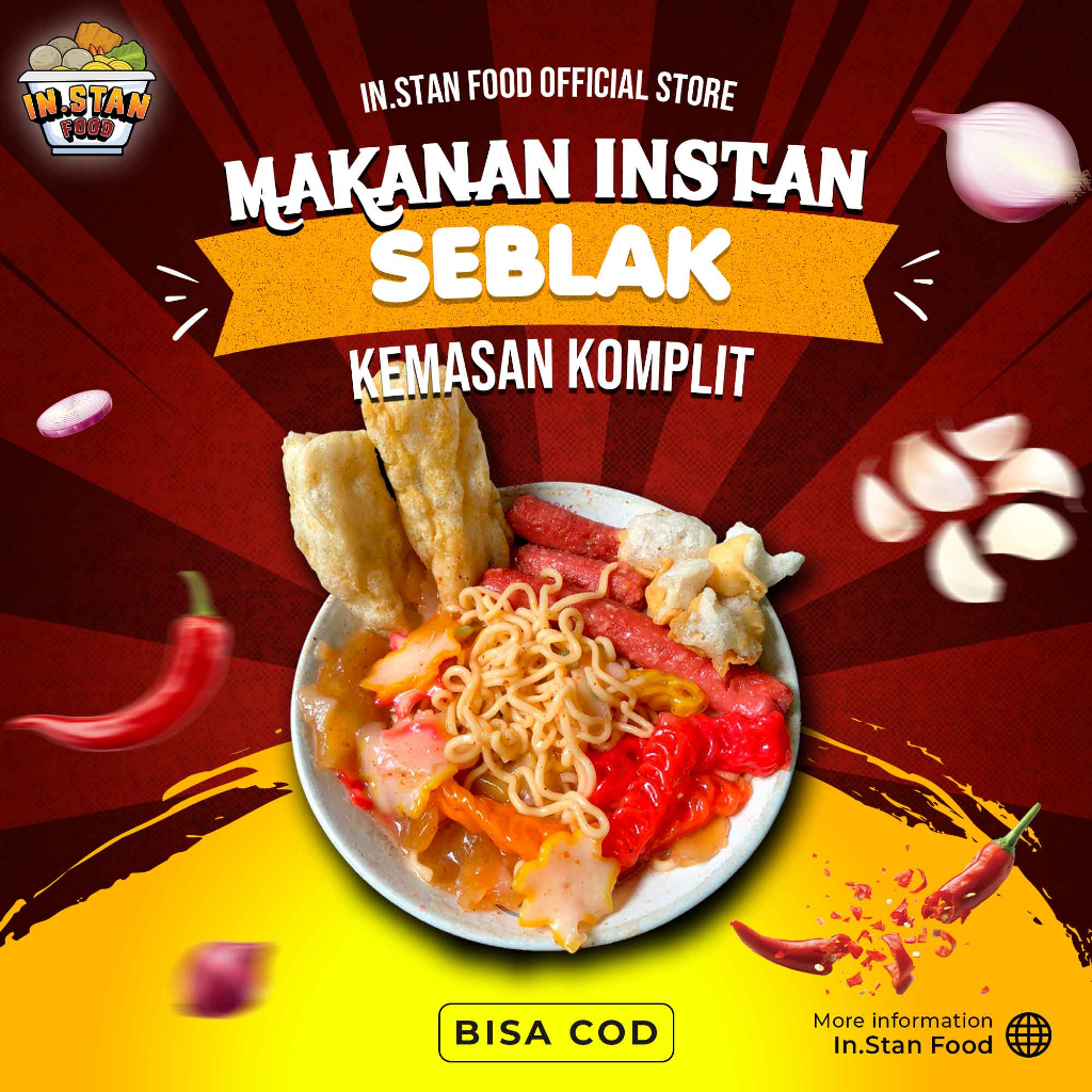 

IN.STAN FOOD | Paket 5pcs Seblak Instan Komplit isian banyak dijamin nagih