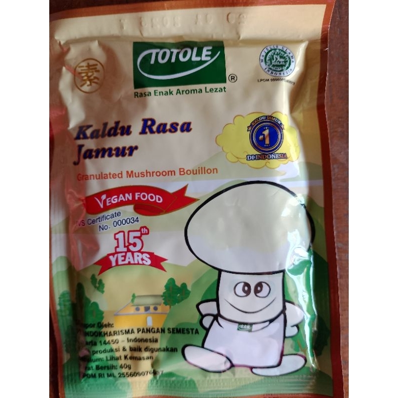 

TOTOLE KALDU JAMUR 40GR