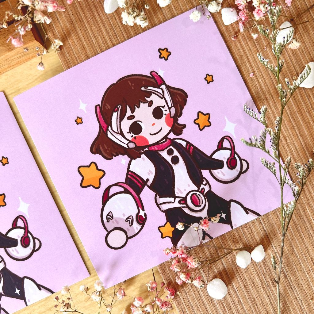 

Uraraka - Art Prints | BNHA Anime Print / Postcard - Happykrel