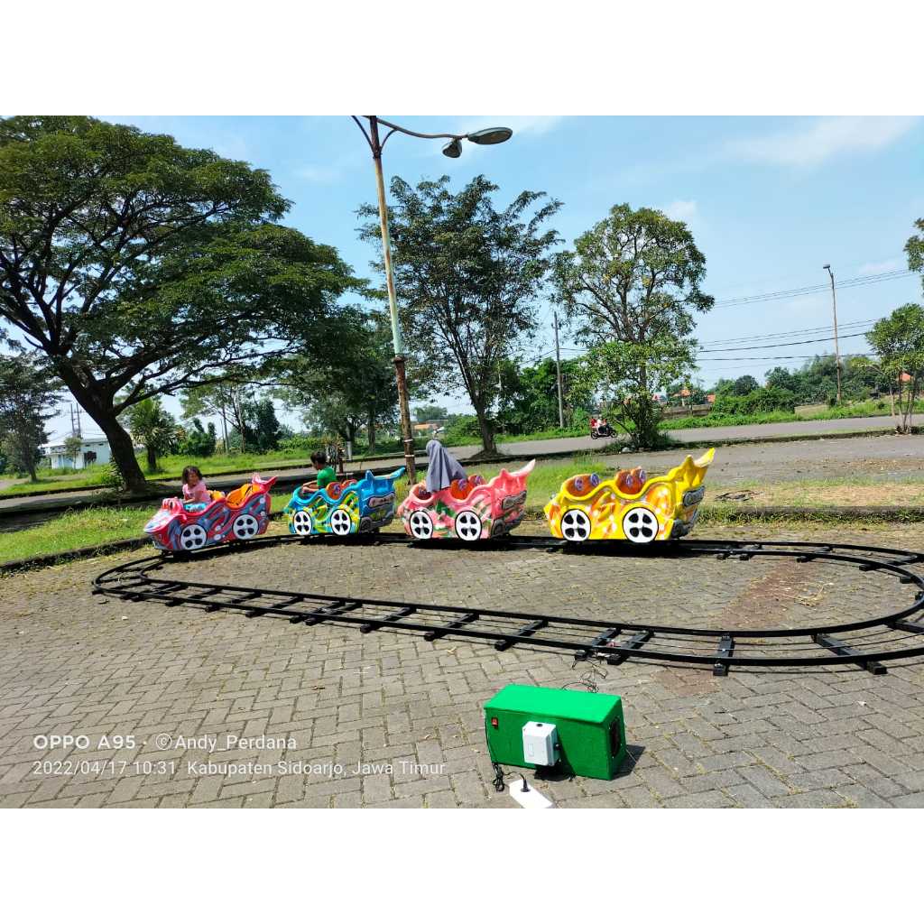 Odong Odong Kereta Lantai Mini Coaster Datar