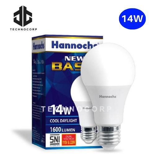 LAMPU LED HANNOCHS NEW BASIC 14W / BOLA 14 WATT PUTIH LED BULB