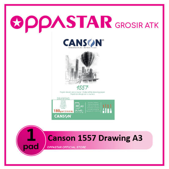 

Canson 1557 Drawing A3 30 180 Suitable for Watercolor 204127415
