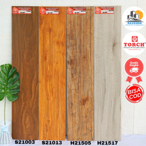 Granit Lantai Motif Kayu Seri S Dan H 20x100 Torch Free Ongkir