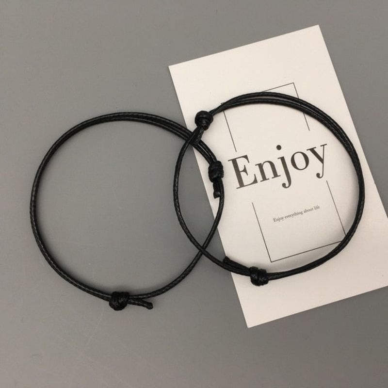 Gelang Hitam Polos  Aesthetic Tali Korea Gelang Hitam Couple