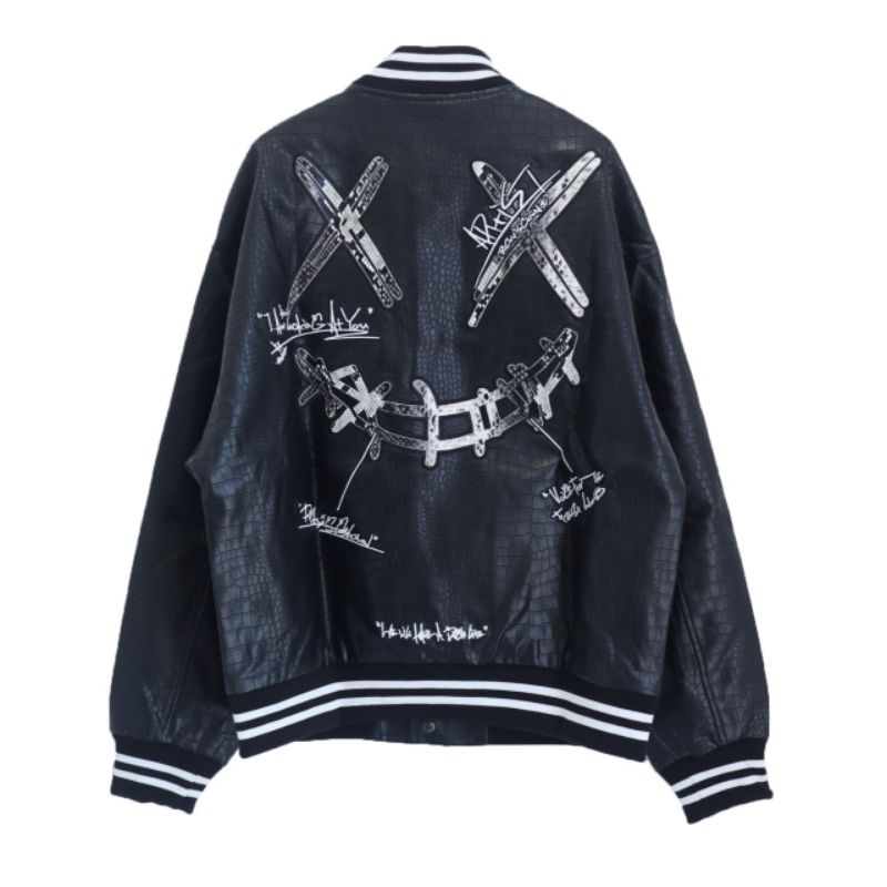 Ricky is Clown Embro Black Snake Skin Varsity