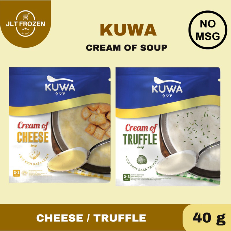 

Kuwa Cream Soup Instan / Cream Soup Cheese / Cream Soup Truffle Instan - 40g