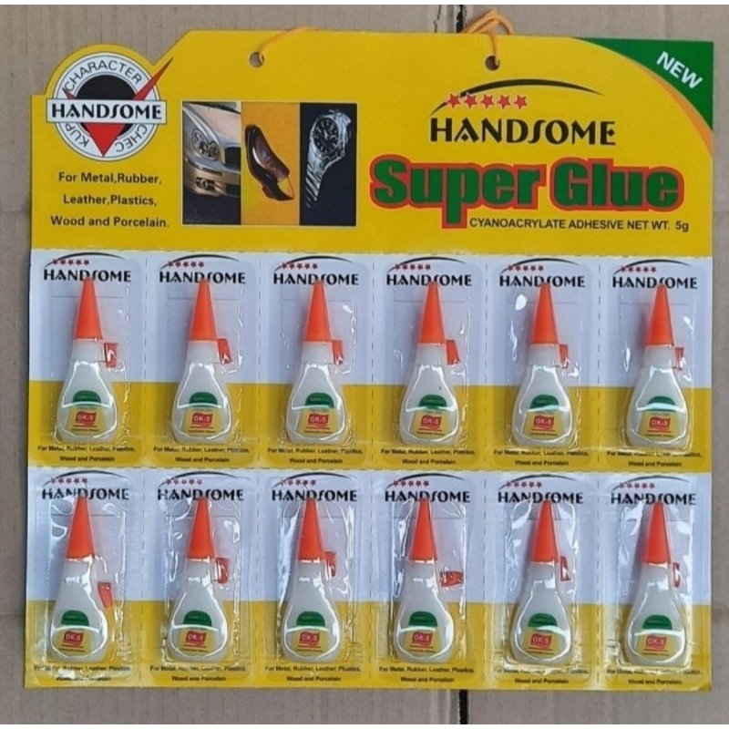 

LEM HANDSOME PAPAN SUPER GLUE (12 PCS) 5 GRAM