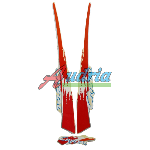Striping Stiker Motor Suzuki Crystal Tune 1992 Merah