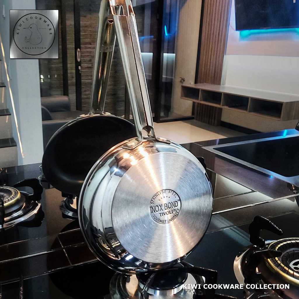 Super Premium Fry Pan 20cm Wajan Penggorengan Teflon Stainless Steel Ex Brand Tivoli Premium Tebal L