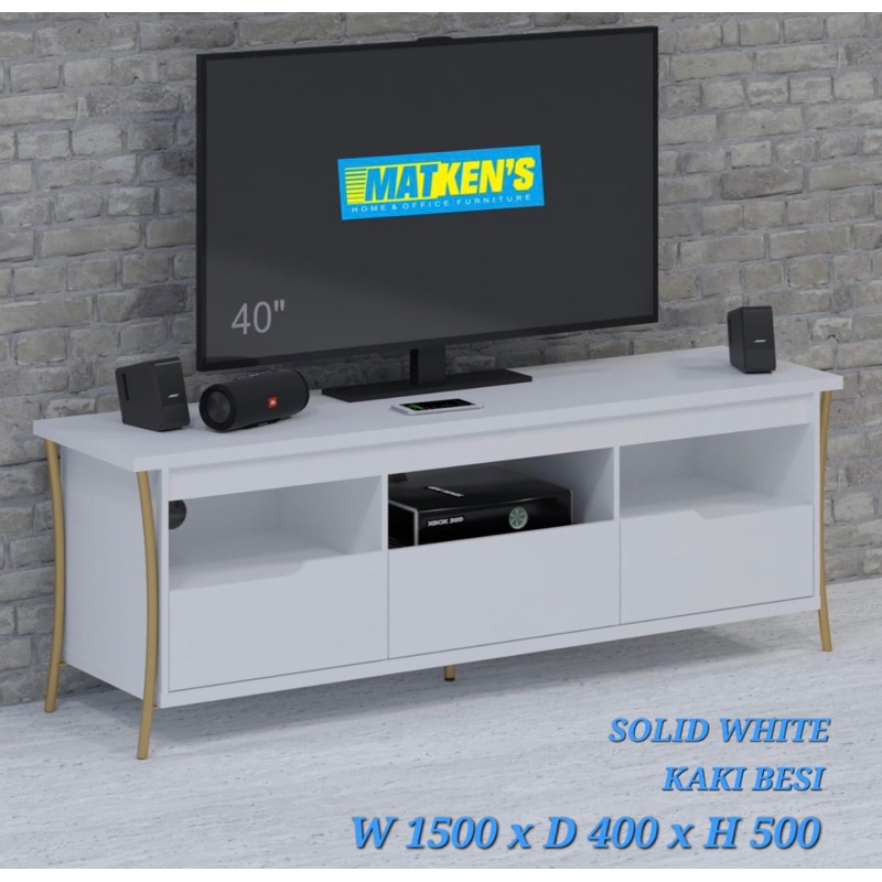 Meja tv meja konsul tersedia warna coklat dan putih