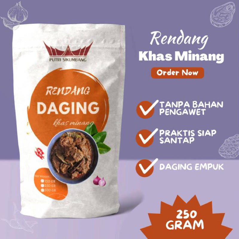 

250gr Rendang Putri Sikumbang