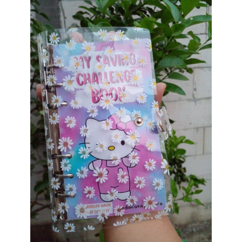 

paket lengkap binder menabung motif daisy