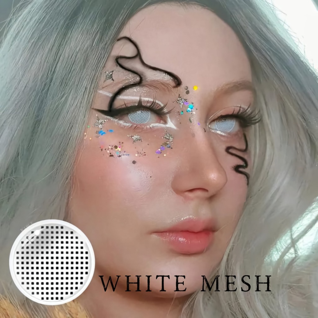 SOFTLENS HALLOWEEN White Mesh/ Soflens Karakter / Softlens Cosplay / Soflen putih / soflent anime / 