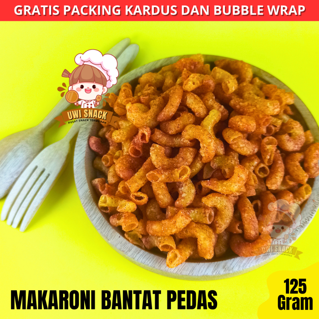

MAKARONI BANTET 125 GRAM makanan ringan jajanan cemilan camilan aneka kripik makroni