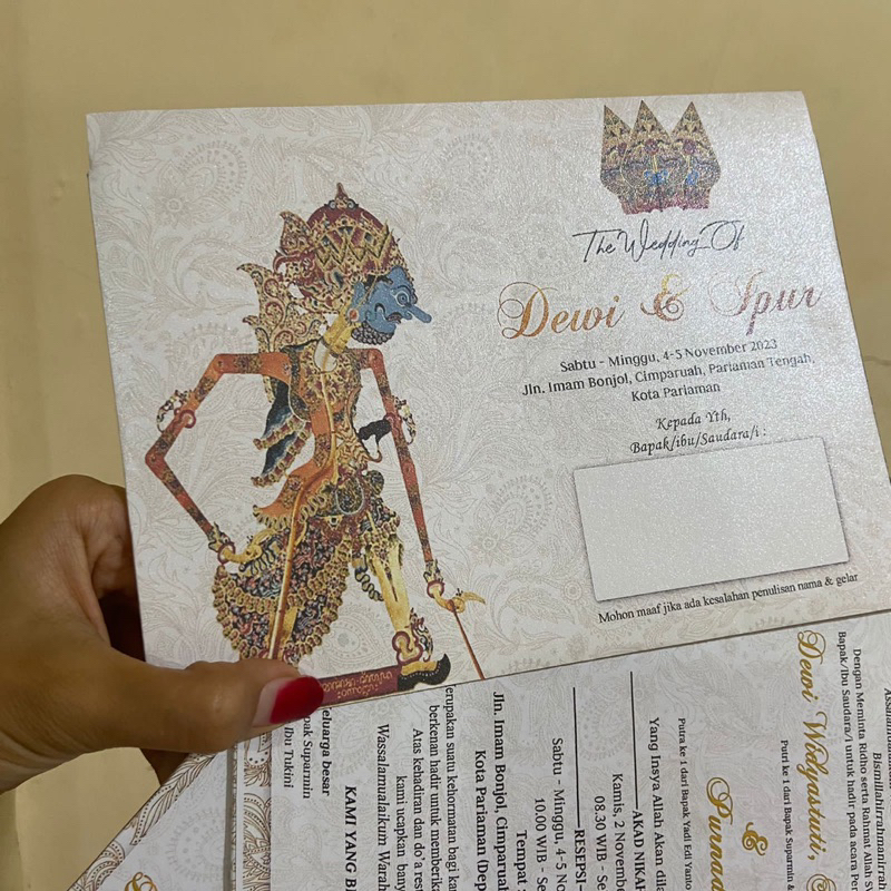 Undangan Hardcover Tema Jawa