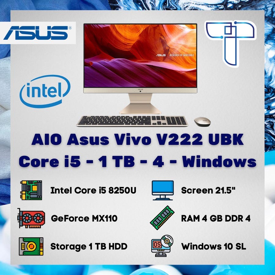 All in One AIO Asus Vivo V222 UBK V222UBK - i5 - 1 TB - 4 - Win - VGA