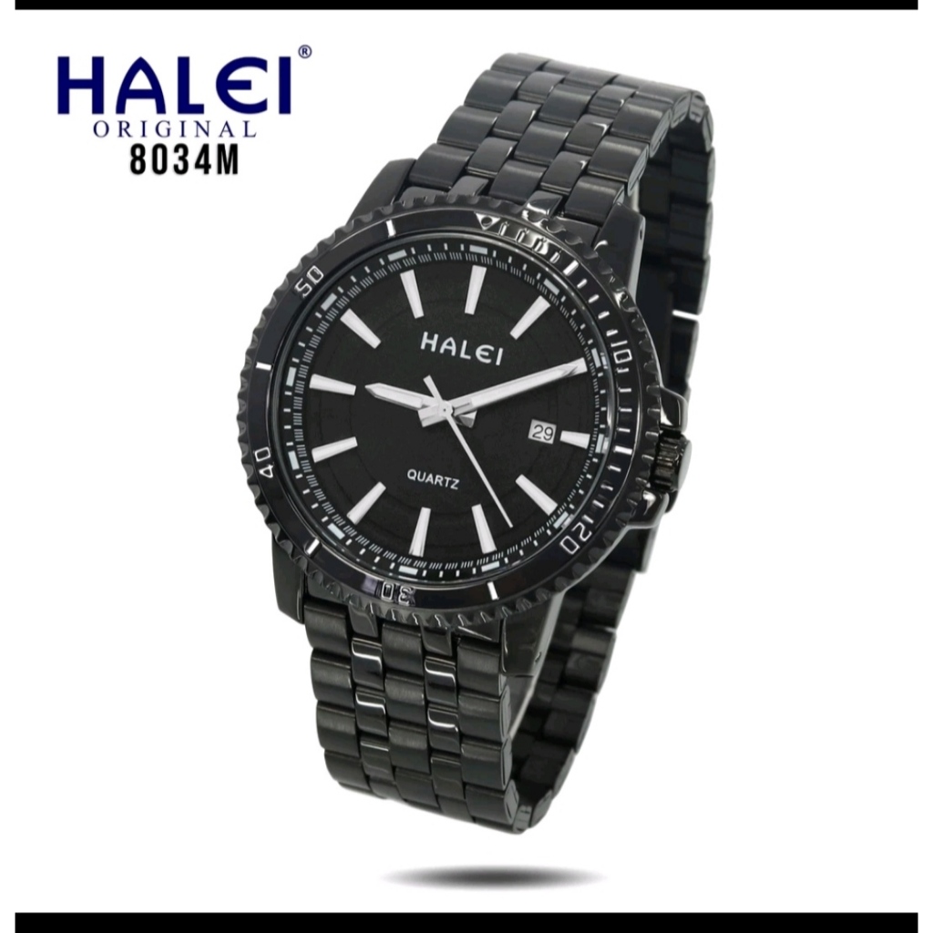 Jam Tangan Halei Original 3034M Pria Stainless steel Tahan Air Bisa Berenang