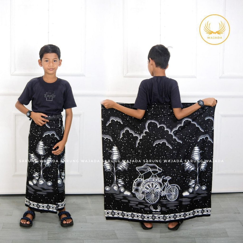 Sarung anak laki laki usia SD motif kang santri Sarung anak printing pekalongan