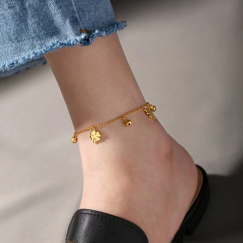 N3 gelang kaki daisy titanium cantik