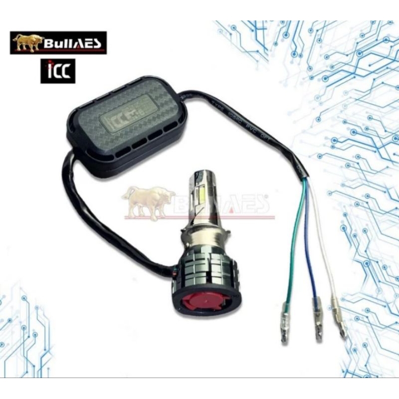 lampu LED motor ICC 6 sisi h4 H6 AC DC 30 Watt.