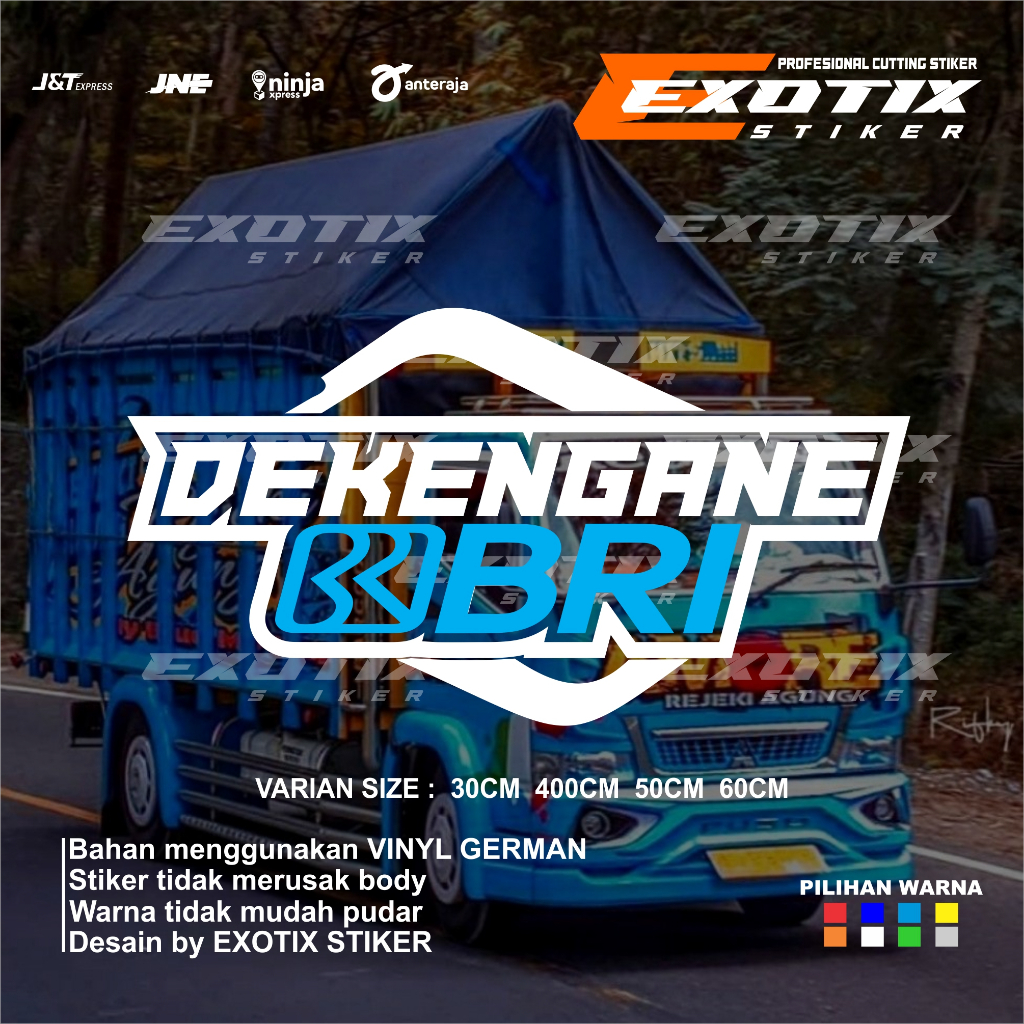 Stiker kaca truk stiker cutting dekengane bri stiker variasi kaca samping truk pick up