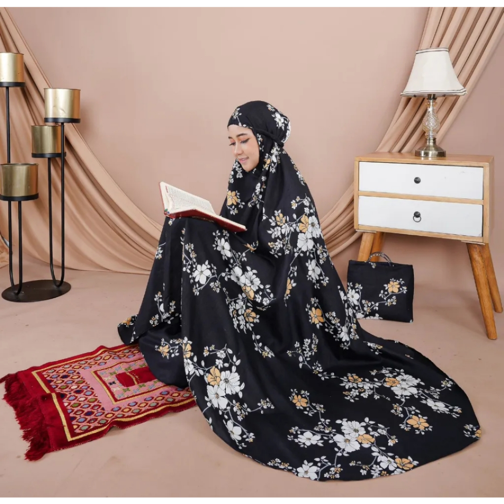 MUKENA GRASELLA DEWASA MOTIF BUNGA SAKURA TERBARU