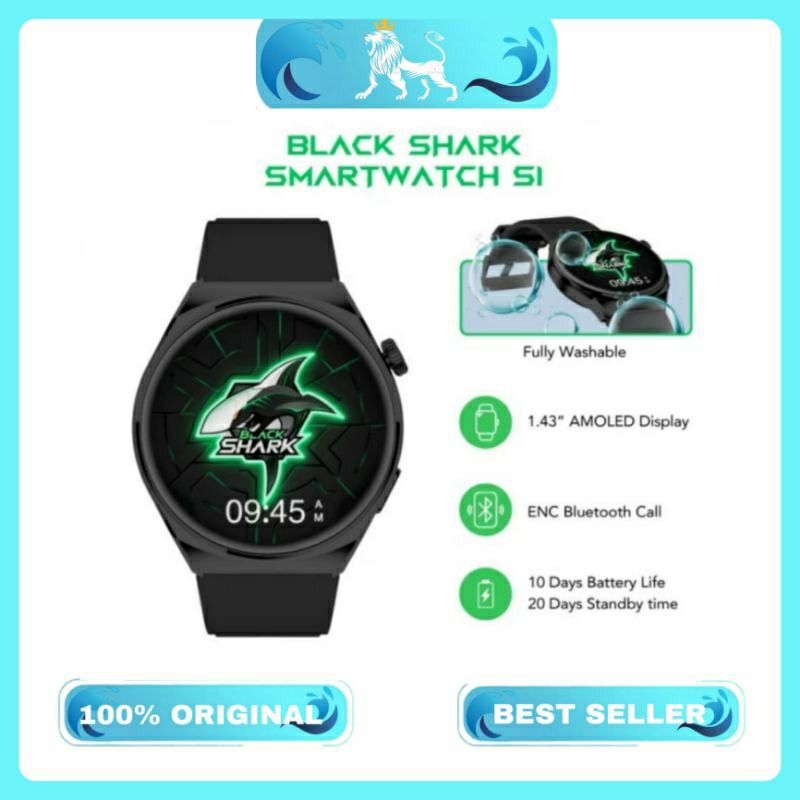 Black Shark Smartwatch S1 Always On Display Amoled (Garansi Resmi)