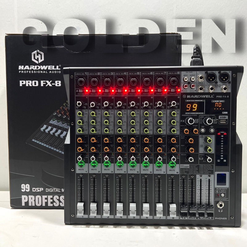 Mixer Hardwell PRO FX 8 Original Product 8 Channel HARDWELL PRO FX8