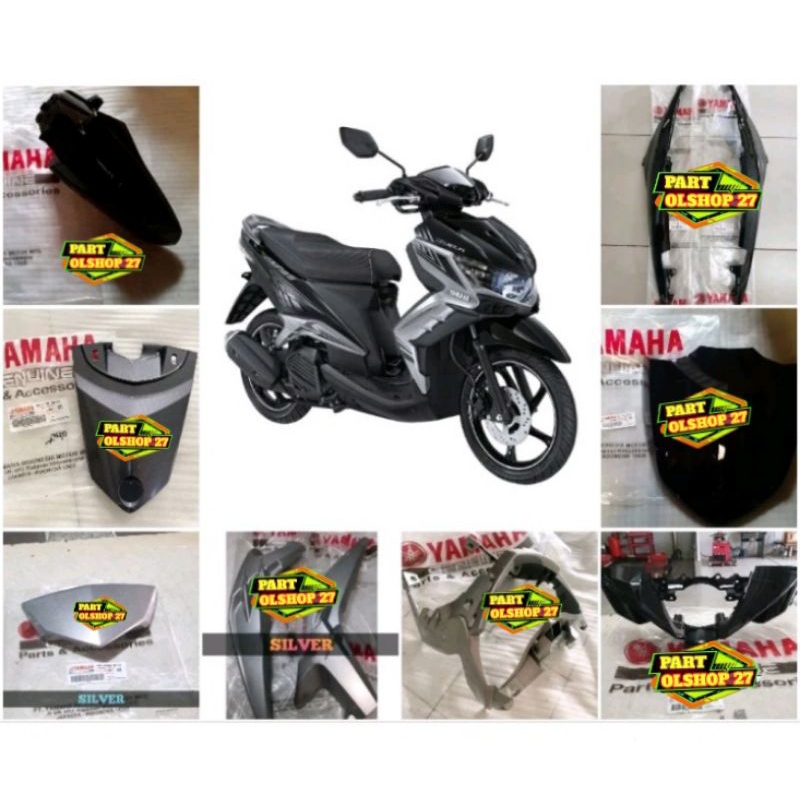 PAKET FULL SET BODY HALUS YAMAHA XEON GT 125 HITAM SILVER ASLI ORIGINAL YAMAHA