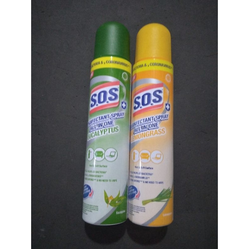 SOS desinfectant spray 250ml Lemongrass/Eucalyptus