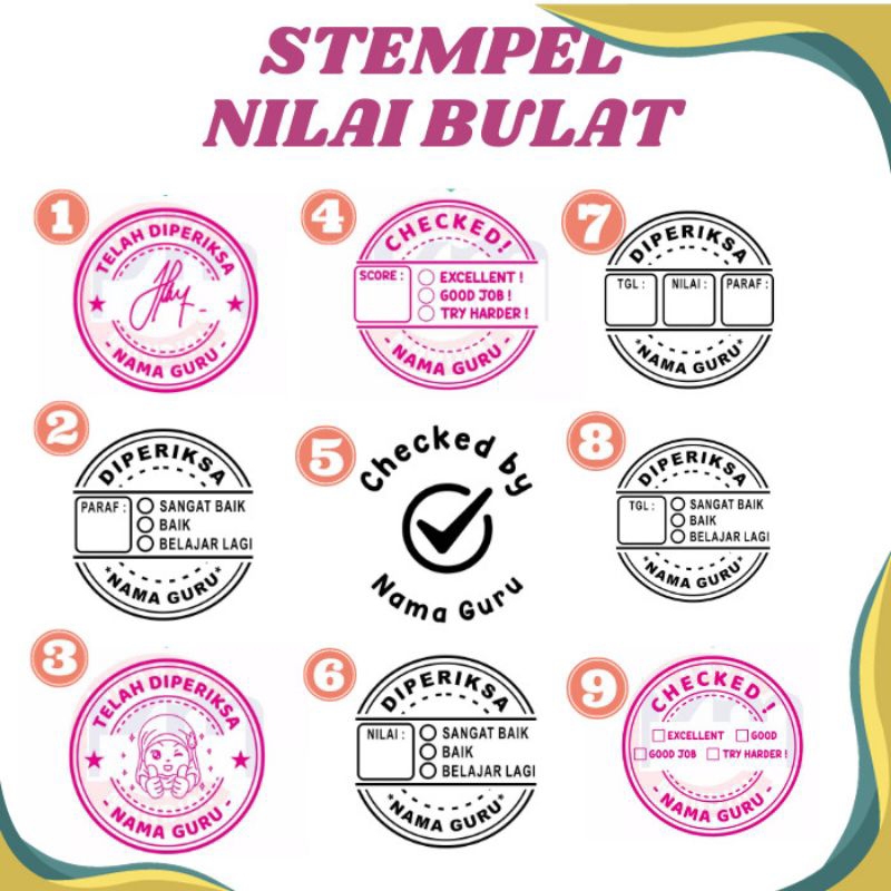 

STEMPEL NILAI BULAT Custom