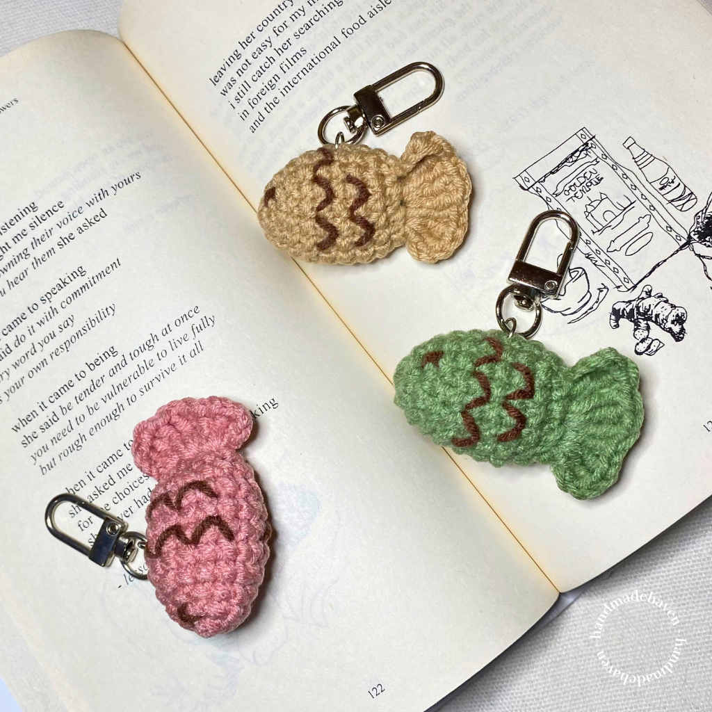 Taiyaki/Bungeoppang Keyring Crochet | Gantungan Kunci Rajut Taiyaki/Bungeoppang