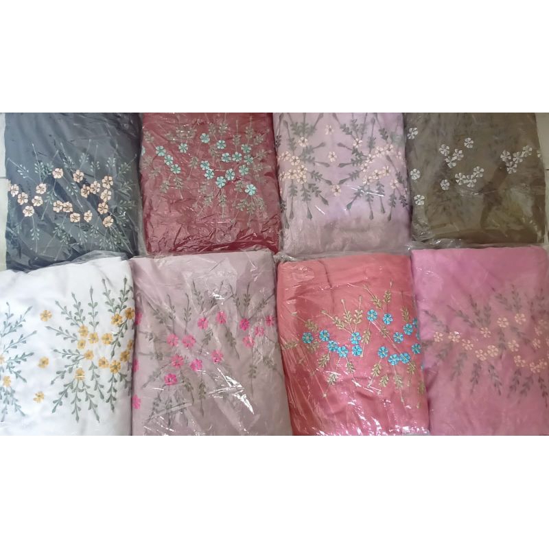 Mukena Dewasa Mikro tile Bordir Terusan