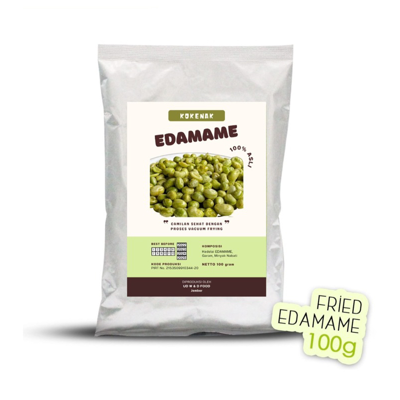 

Fried EDAMAME Crispy Kokenak Vacuum Frying 70 gr | Kacang Kedelai Jepang