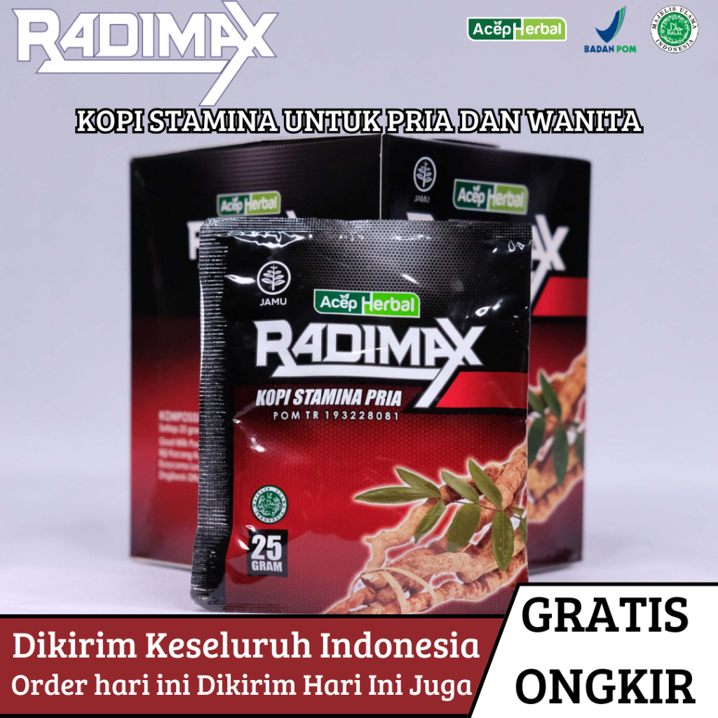 Radimax Kopi Stamina Pria Original Tahan Lama - Obat Pria Tahan Lama - Obat Tahan Lama Berhubungan -