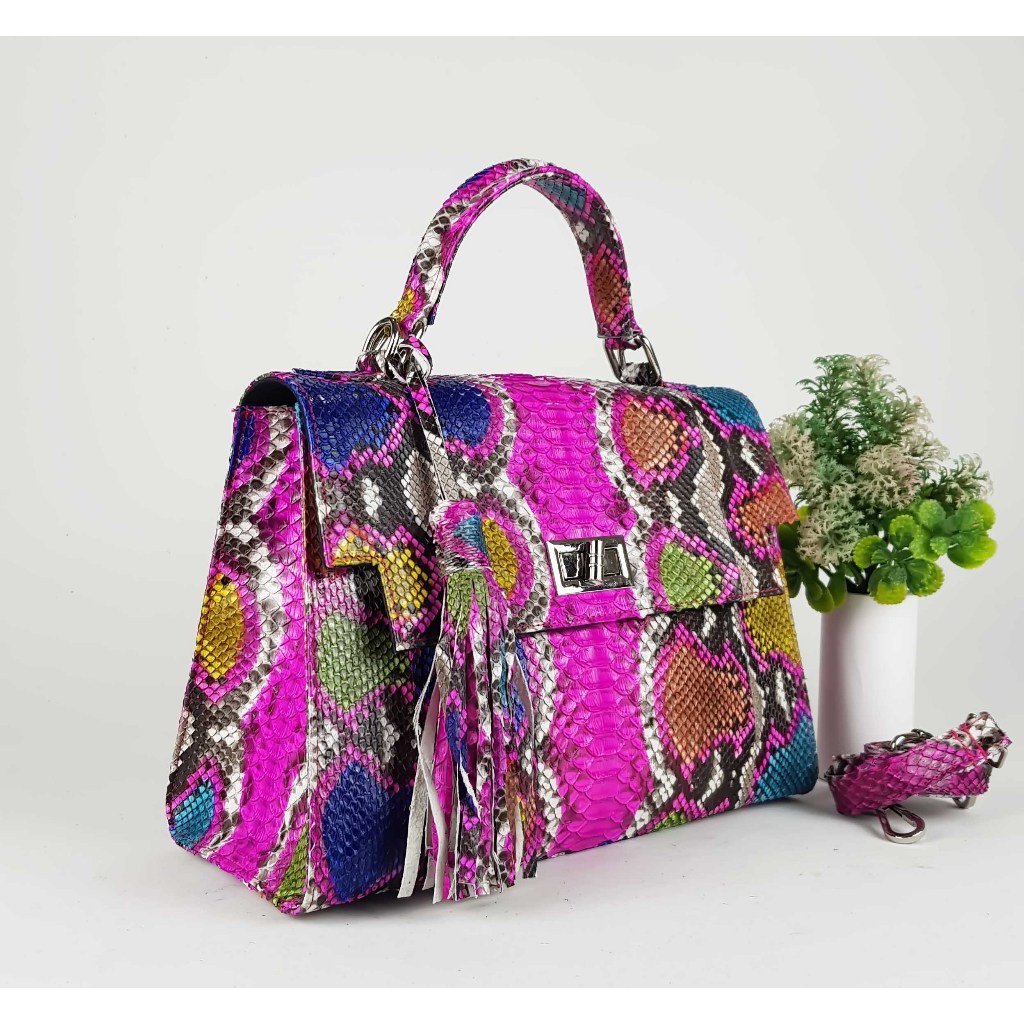 Tas Kulit Ular Asli Asika Size 30 Handmade Asli Bali