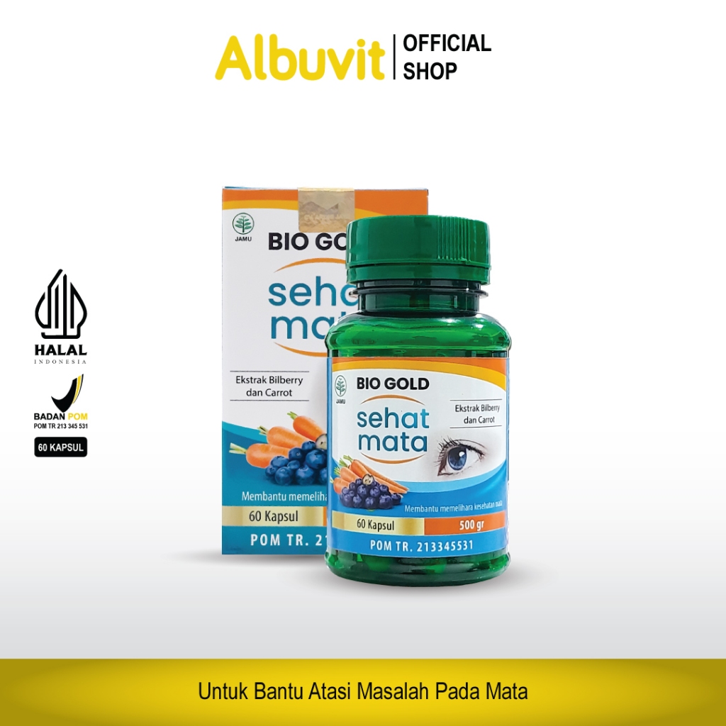 Bio Gold Kapsul Sehat Mata Bio Gold Ekstrak Bilberry Dan Carrot