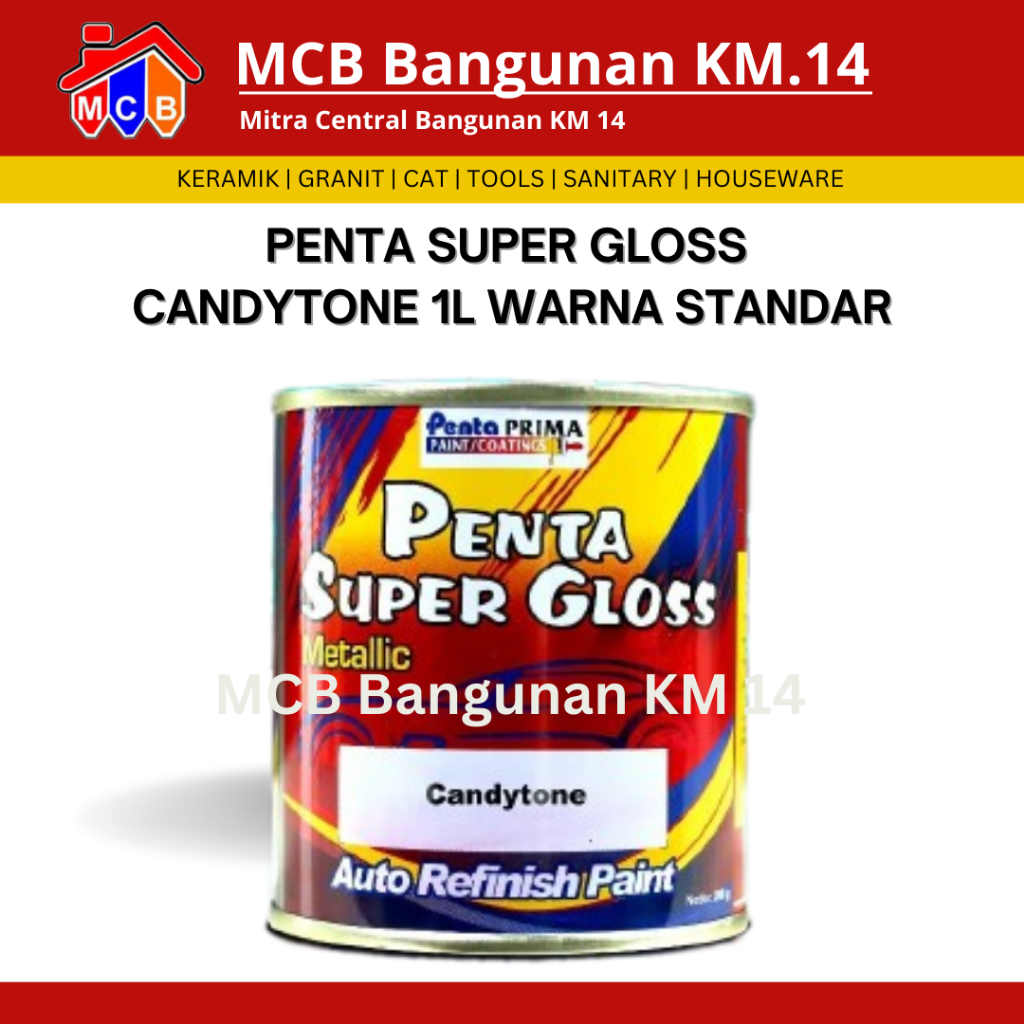 CAT PENTA SUPER GLOSS CANDYTONE 1L WARNA STANDAR - CAT PENTA CANDYTONE - PENTA CANDYTONE