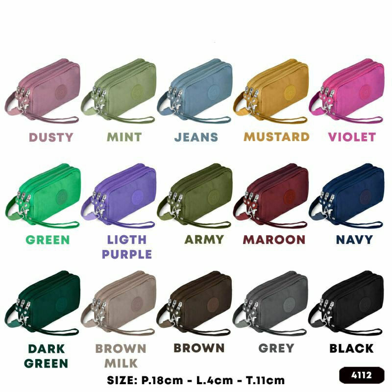 DOMPET KP 4112 DOMPET HP WANITA 3 RESLETING BESAR DOMPET SELEMPANG WANITA IMPORT BEST SELLER TERBARU