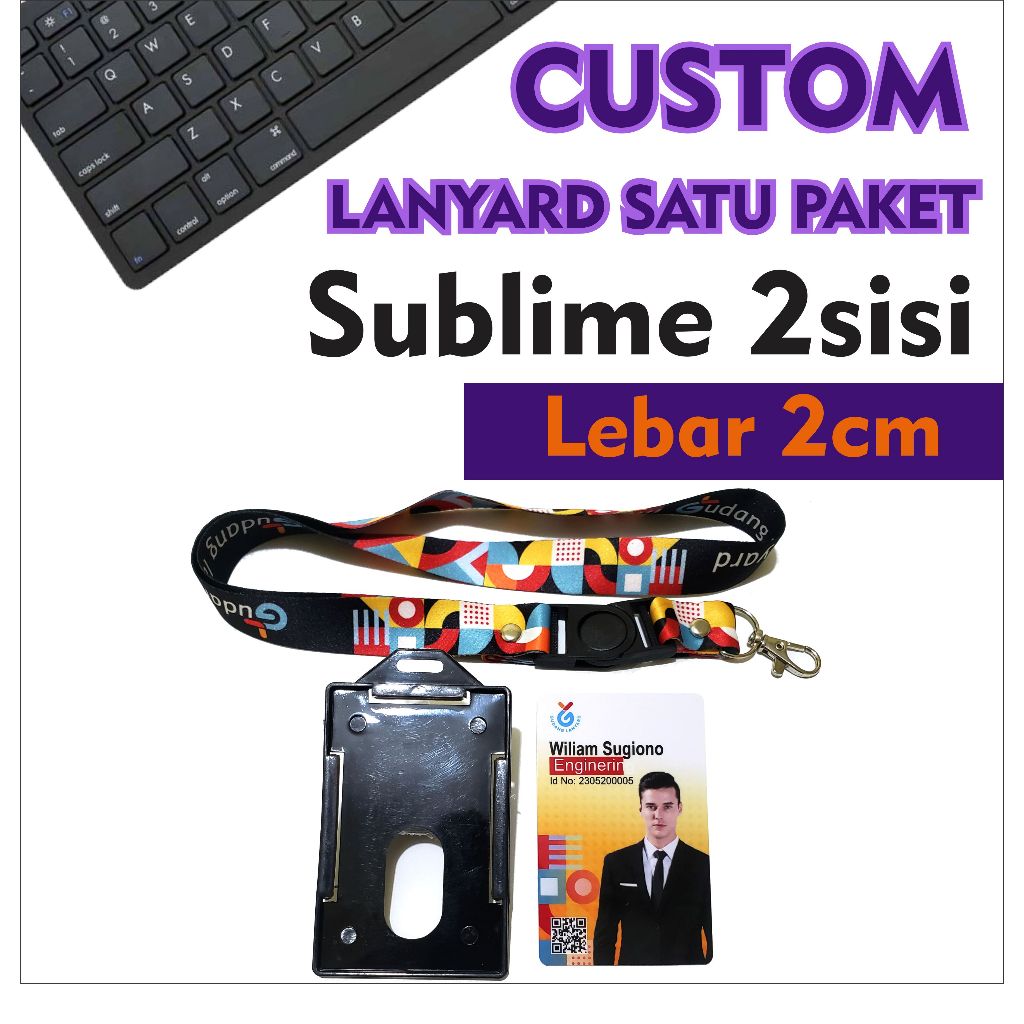 

CETAK TALILANYARD SUBLIMASI satu set 2cm 2 muka paket lengkap desain bebas