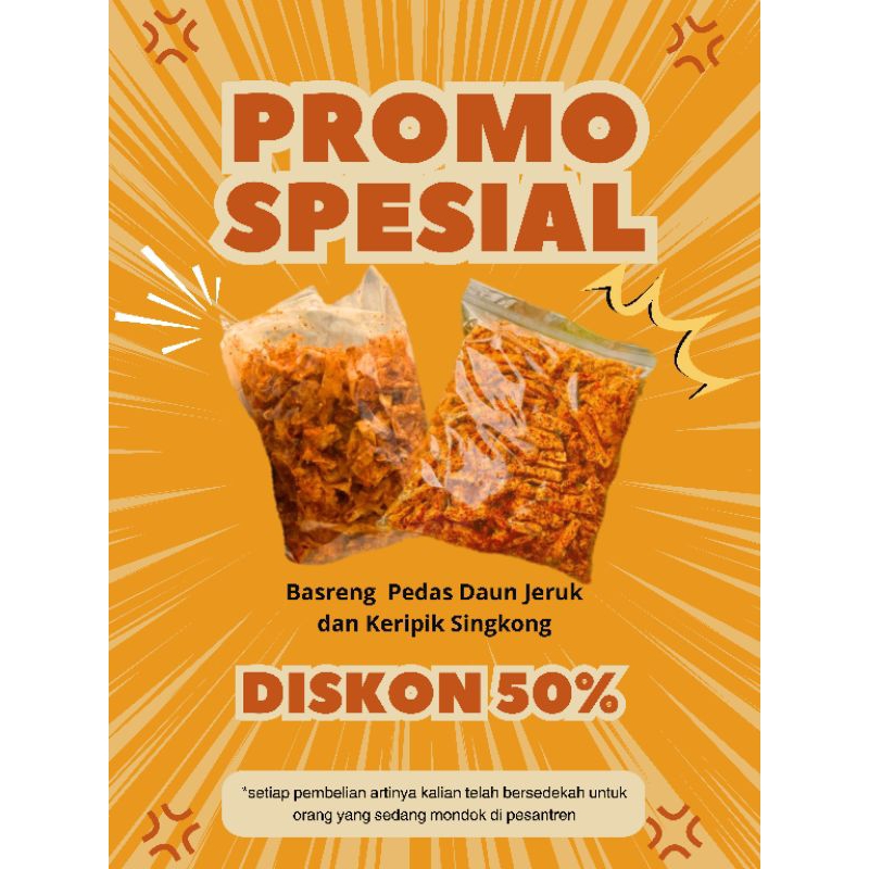 

Paket Hemat Basreng Pedas dan Keripik Singkong Pedas daun jeruk