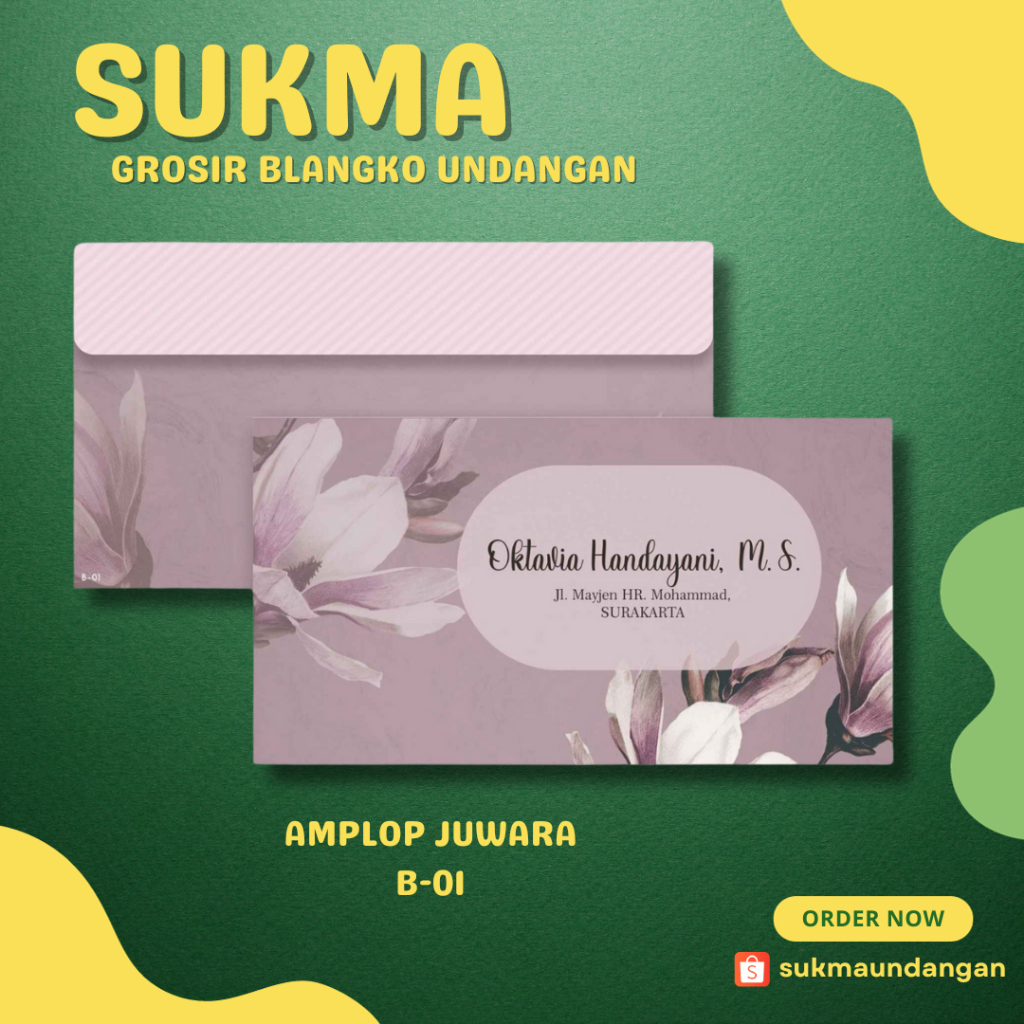 

AMPLOP KONDANGAN NIKAH MURAH JUWARA B-01 50 PCS UKURAN TANGGUNG | SUKMA UNDANGAN