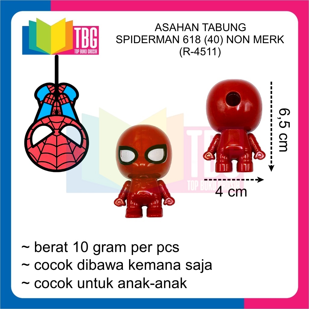 

1 PCS ASAHAN TABUNG SPIDERMAN 618 (40) NON MERK RAUTAN OROTAN PENSIL (R-4511)
