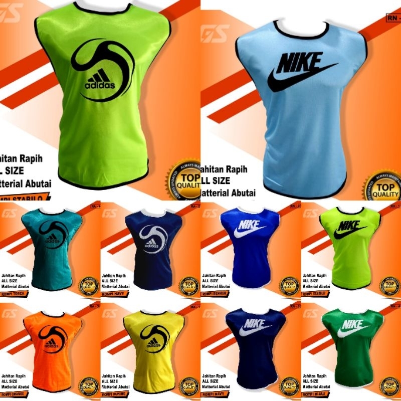 baju luaran atasan olahraga Rompi Futsal Rompi bola Rompi latihan atasan olahraga futsal bola unisex