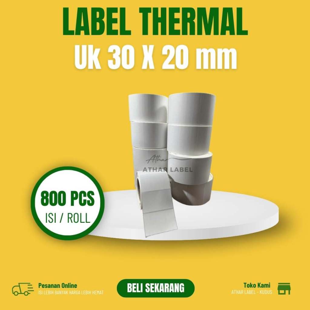 

LABEL BARCODE Uk. 30 X 20 (1 LINE) THERMAL 30X20 MM